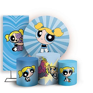 KIT Redondo Trio e Faixa - Lindinha As Meninas Super Poderosas - Sublimado 3D
