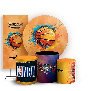 KIT Redondo Trio e Faixa - Basquete NBA - Sublimado 3D