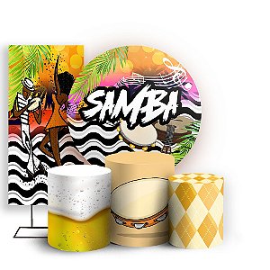 KIT Redondo Trio e Faixa - Samba - Sublimado 3D