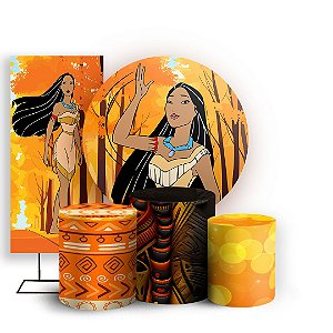 KIT Redondo Trio e Faixa - Pocahontas - Sublimado 3D