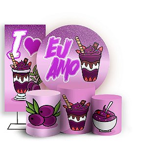 KIT Redondo Trio e Faixa - Acai - Sublimado 3D