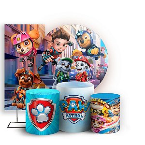 KIT Redondo Trio e Faixa - Patrulha Canina - Sublimado 3D