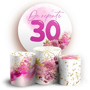 KIT Redondo e Trio - 30 Anos - Sublimado 3D