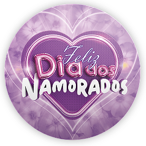 Painel Redondo - Dia Dos Namorados - Sublimado 3D