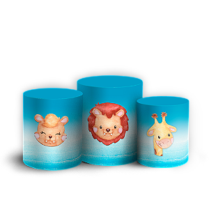 Trio Cilindro - A Arca de Noe - Sublimado 3D + Elástico