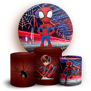 KIT Redondo e Trio - Homem Aranha - Sublimado 3D