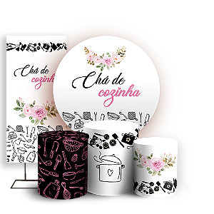 KIT Redondo Trio e Faixa - Cha de Cozinha - Sublimado 3D