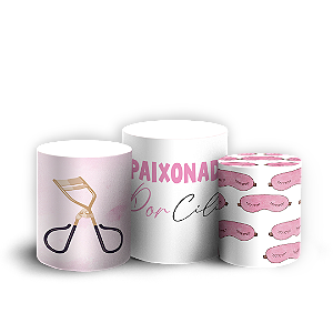 Trio Cilindro - Maquiagem - Sublimado 3D + Elástico