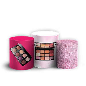 Trio Cilindro - Maquiagem - Sublimado 3D + Elástico