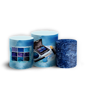 Trio Cilindro - Maquiagem - Sublimado 3D + Elástico