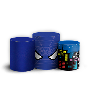Trio Cilindro - Homem Aranha - Sublimado 3D + Elástico