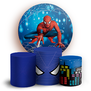 KIT Redondo e Trio - Homem Aranha - Sublimado 3D