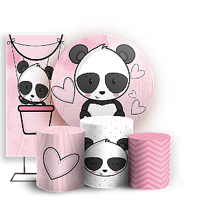 KIT Redondo Trio e Faixa - Panda - Sublimado 3D