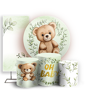 KIT Redondo Trio e Faixa - Ursinho - Sublimado 3D