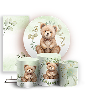 KIT Redondo Trio e Faixa - Ursinho - Sublimado 3D