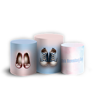 Trio Cilindro - Cha Revelacao - Sublimado 3D