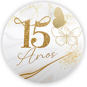 Painel Redondo - 15 Anos - Sublimado 3D