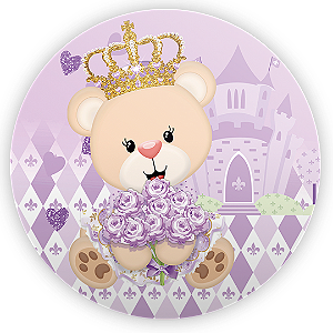Capa Mini Painel Sublimado - Ursinha Lilas