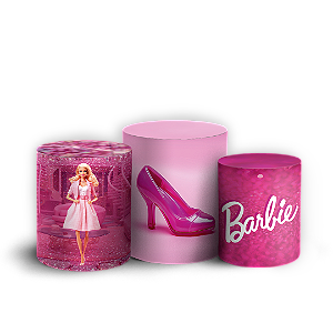 Trio Cilindro - Barbie - Sublimado 3D + Elástico