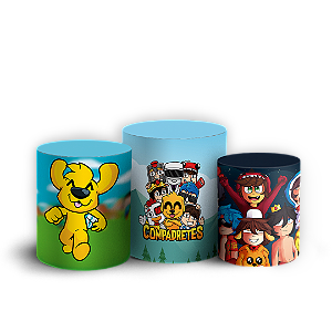 Trio Cilindro - Compadretes- Sublimado 3D + Elástico