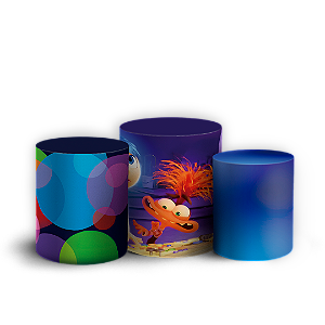 Trio Cilindro - Divertida Mente - Sublimado 3D + Elástico