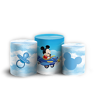 Trio Cilindro - Mickey Cute - Sublimado 3D + Elástico