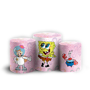Trio Cilindro - Bob Esponja - Sublimado 3D + Elástico