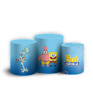 Trio Cilindro - Bob Esponja - Sublimado 3D + Elástico