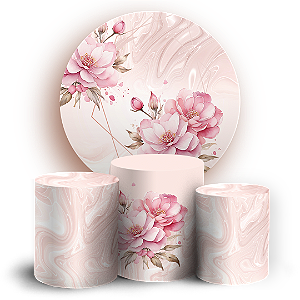 KIT Redondo e Trio - Floral - Sublimado 3D