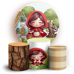 KIT Redondo e Trio - Chapeuzinho Vermelho - Sublimado 3D