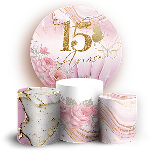 KIT Redondo e Trio - 15 Anos - Sublimado 3D