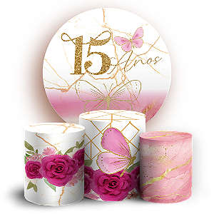 KIT Redondo e Trio - 15 Anos - Sublimado 3D