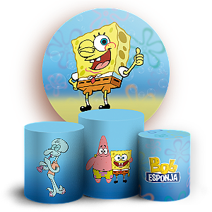 KIT Redondo e Trio - Bob Esponja - Sublimado 3D
