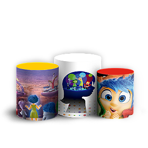 Trio Cilindro - Divertida Mente - Sublimado 3D