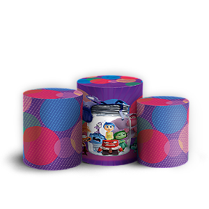 Trio Cilindro - Divertida Mente - Sublimado 3D