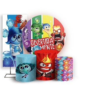 KIT Redondo Trio e Faixa - Divertida Mente - Sublimado 3D