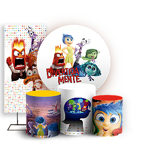 KIT Redondo Trio e Faixa - Divertida Mente - Sublimado 3D