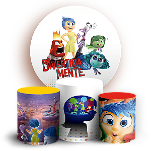 KIT Redondo e Trio - Divertida Mente - Sublimado 3D