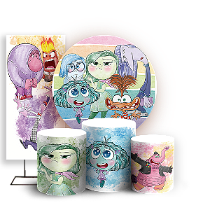 KIT Redondo Trio e Faixa - Divertida Mente - Sublimado 3D