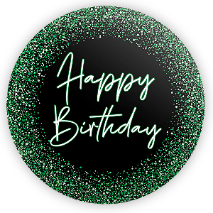 Painel Redondo - Happy Birthday  - Sublimado 3D