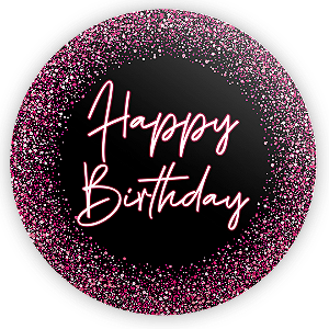 Painel Redondo - Happy Birthday  - Sublimado 3D