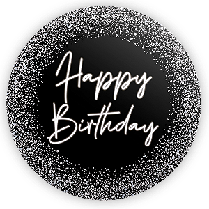 Painel Redondo - Happy Birthday  - Sublimado 3D
