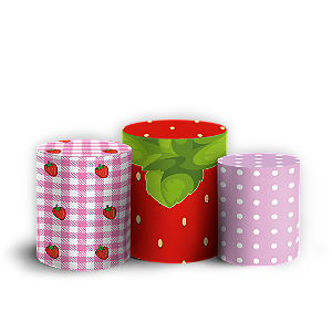 Trio Cilindro - Moranguinho - Sublimado 3D