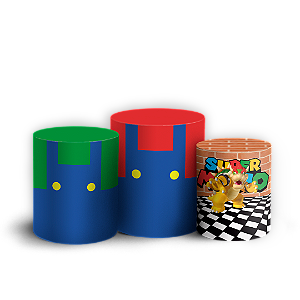 Trio Cilindro - Super Mario  - Sublimado 3D