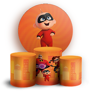 KIT Redondo e Trio - Os Incriveis - Sublimado 3D