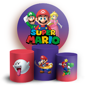 KIT Redondo e Trio - Super Mario  - Sublimado 3D