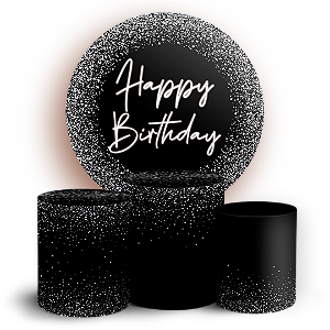 KIT Redondo e Trio - Happy Birthday  - Sublimado 3D