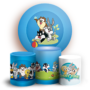 KIT Redondo e Trio - Looney Tunes Baby - Sublimado 3D