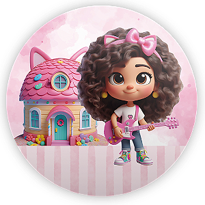 Painel Redondo - Casa Mágica da Gabby - Sublimado 3D