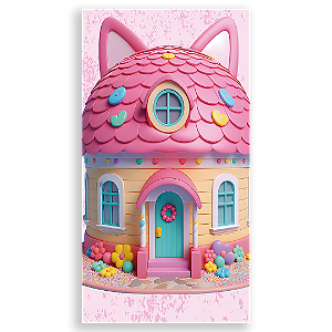 Faixa Lateral - Casa Magica da Gabby - Sublimado 3D